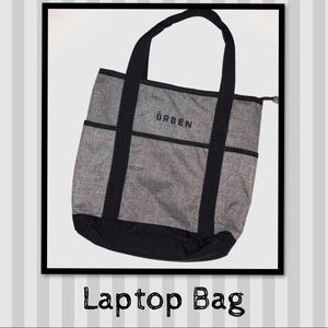 Like new Orben laptop bag + colorful binder